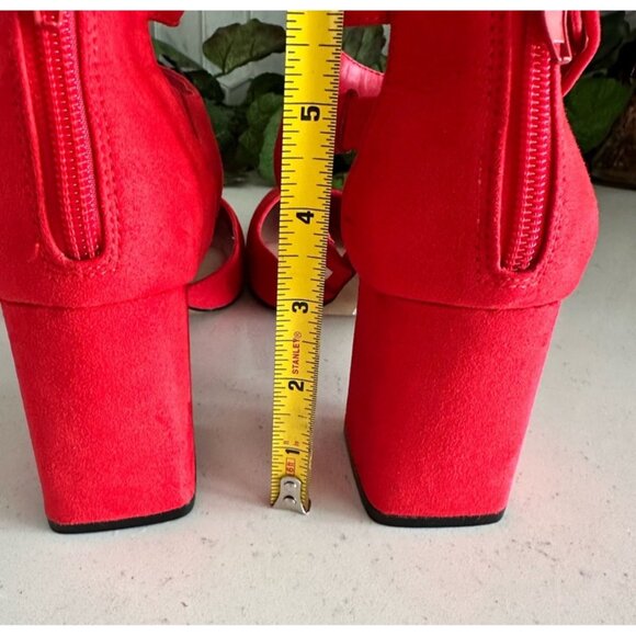 Torrid Red DOrsay Platform Heels 9.5W Womens Shoes With Adjustable Ankle Straps - Picture 5 of 8